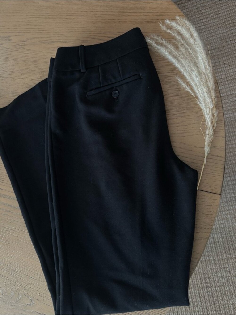 LOFT Julie Trouser Pants Size 8 Black Bootcut Career Dress Pants Stretch Office